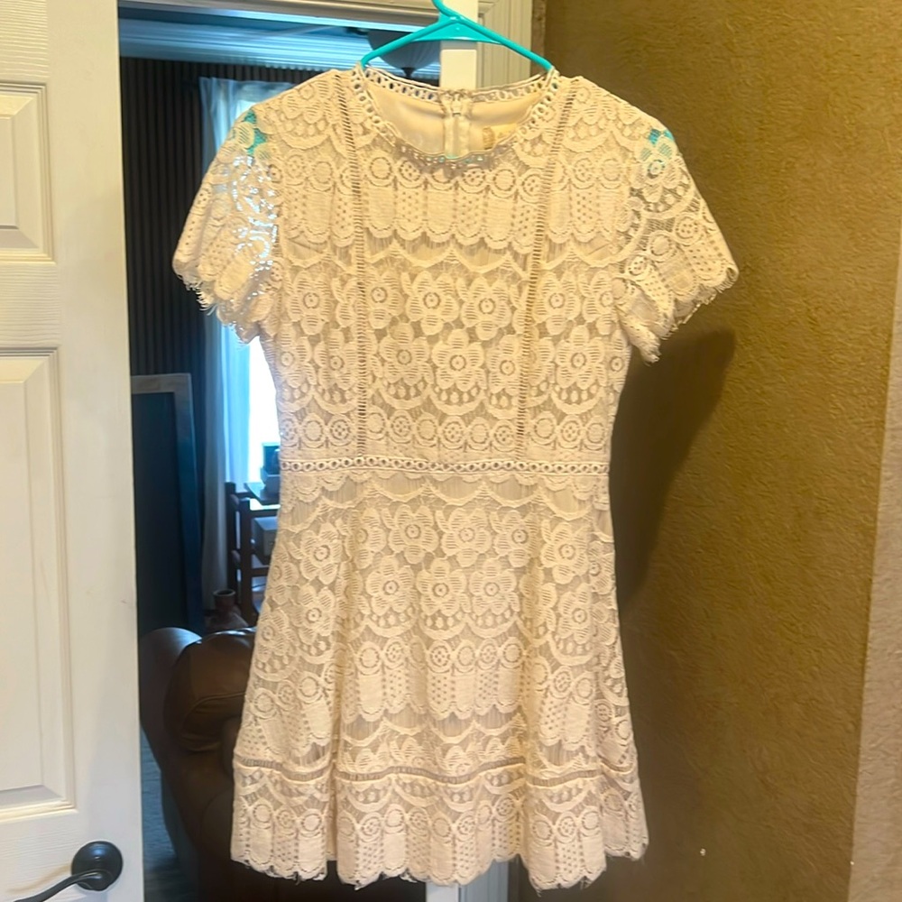 Altar’d State Small Cream Lace Dress